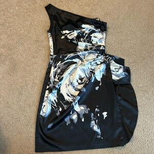 Silk one shoulder dress